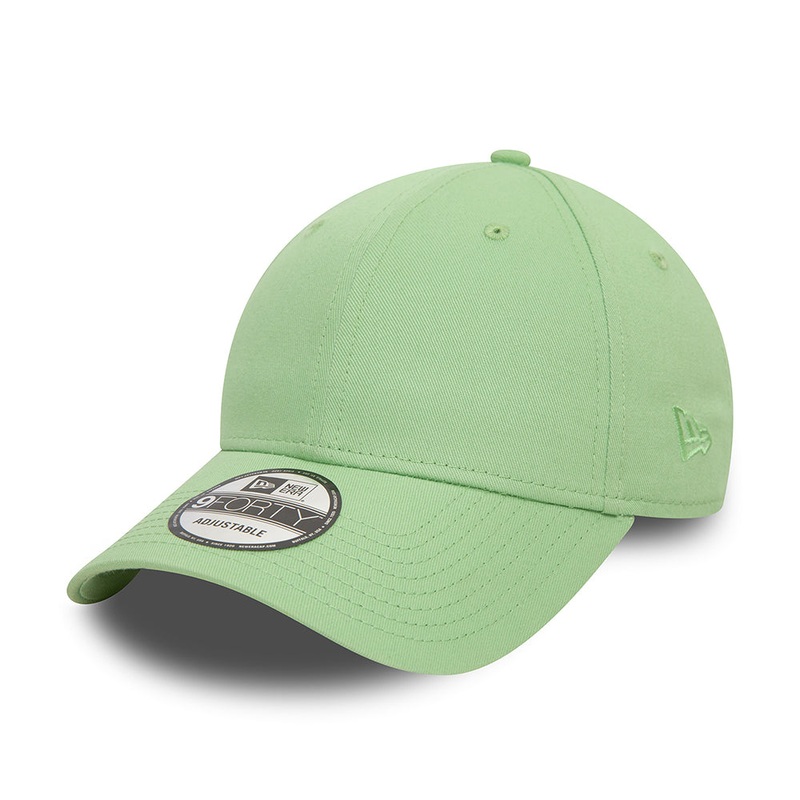 New Era 9FORTY Cotton Blank Baseball Cap – NE Essential – Light Green Adjustable