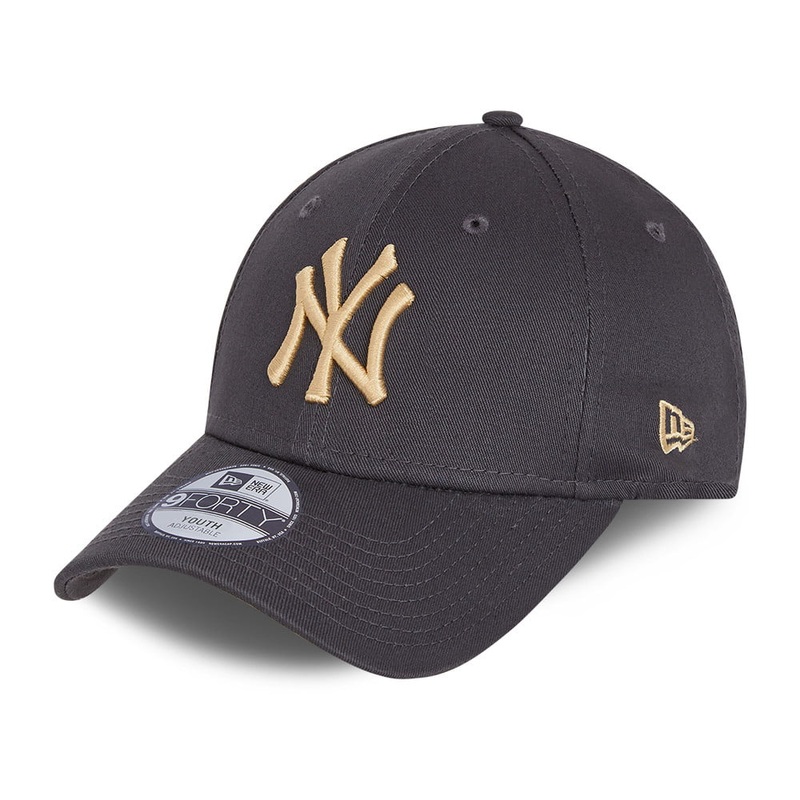 New Era Kids 9FORTY New York Yankees Baseball Cap – MLB League Essential – Graphite-Stone YOUTH ADJ
