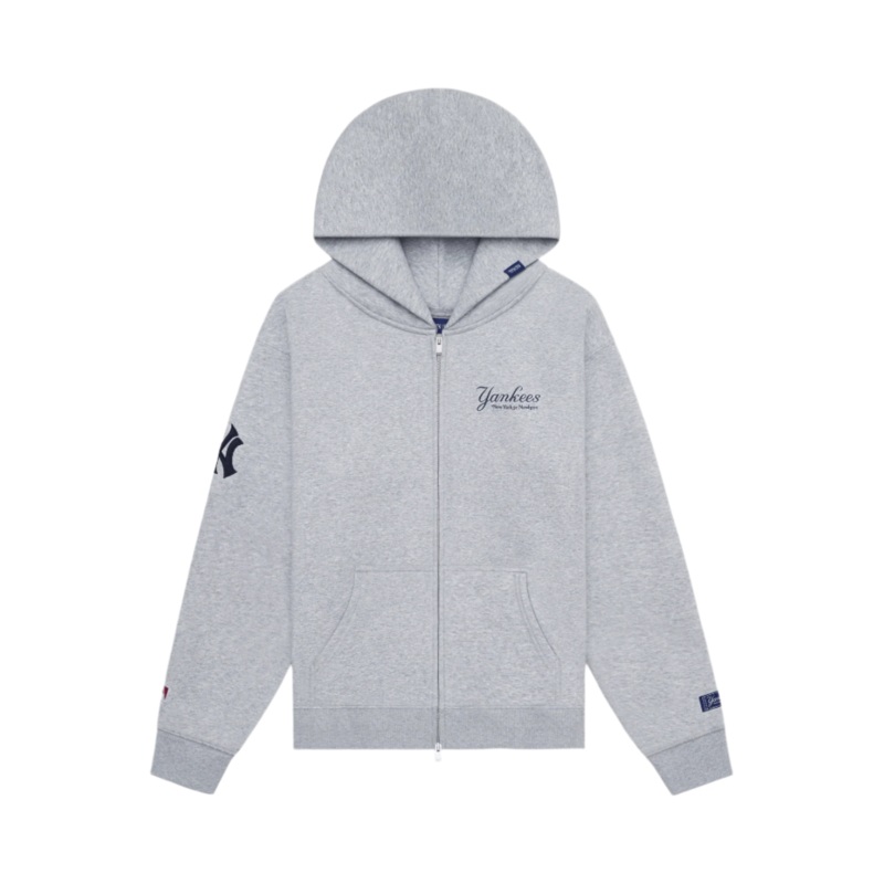New York or Nowhere x New York Yankees Heather Gray Full-Zip Hoodie S