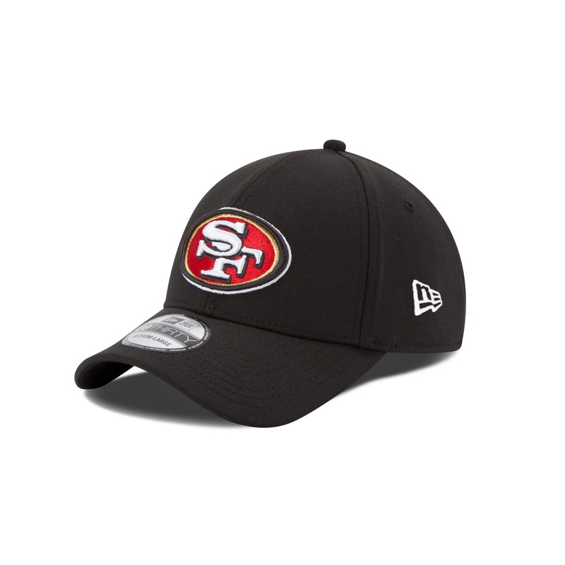 San Francisco 49ers Team Classic Black 39THIRTY Stretch Fit Hat S/M