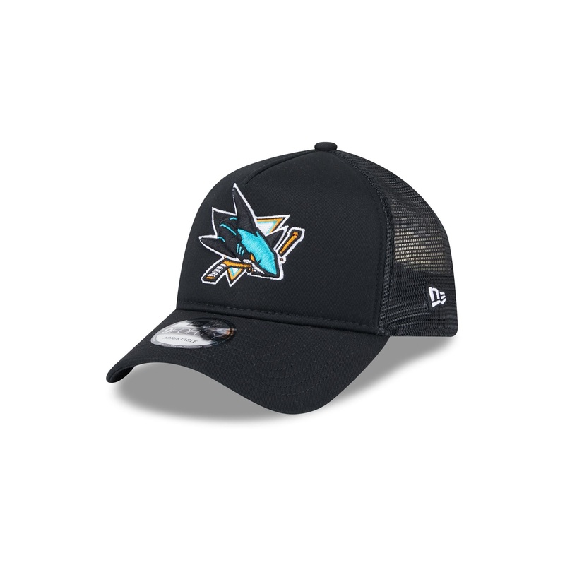 San Jose Sharks 9FORTY A-Frame Trucker Hat One Size