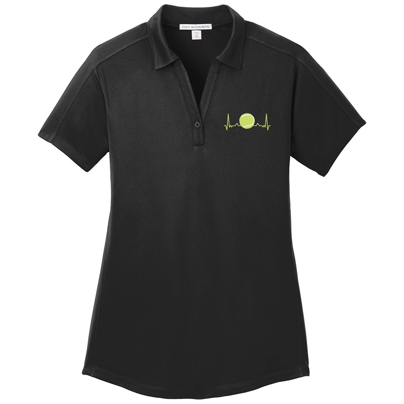 Tennis Ball Pulse Diamond Jacquard Polo Graphic Shirt Black XL
