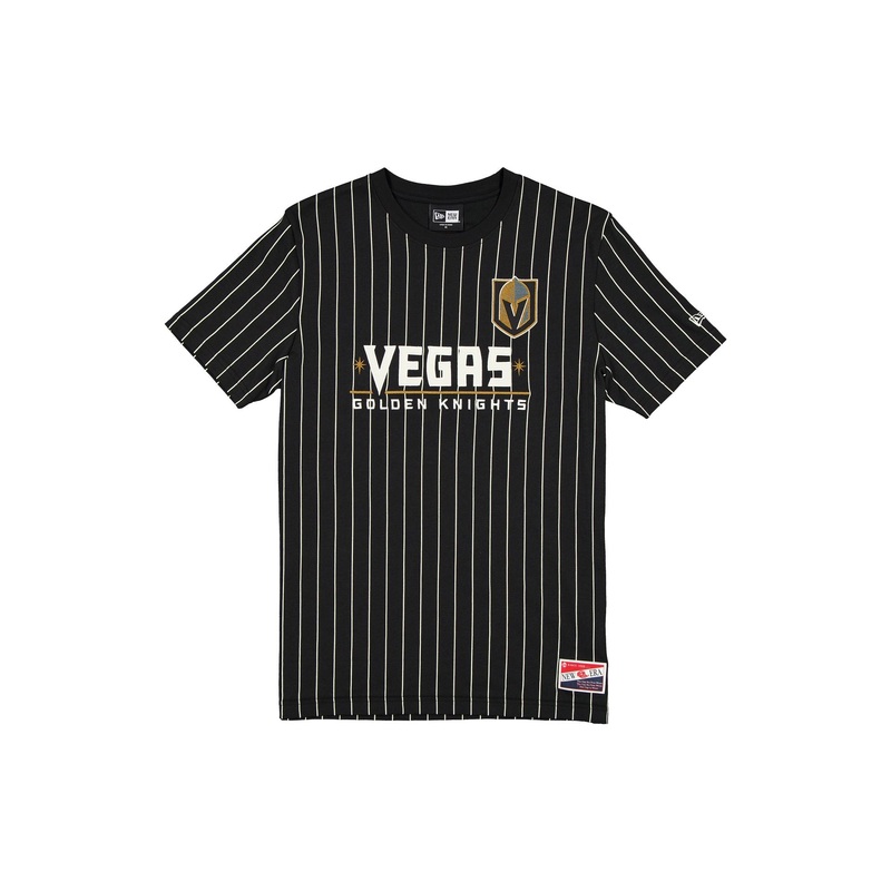 Vegas Golden Knights Throwback Pinstripe Wordmark T-Shirt S