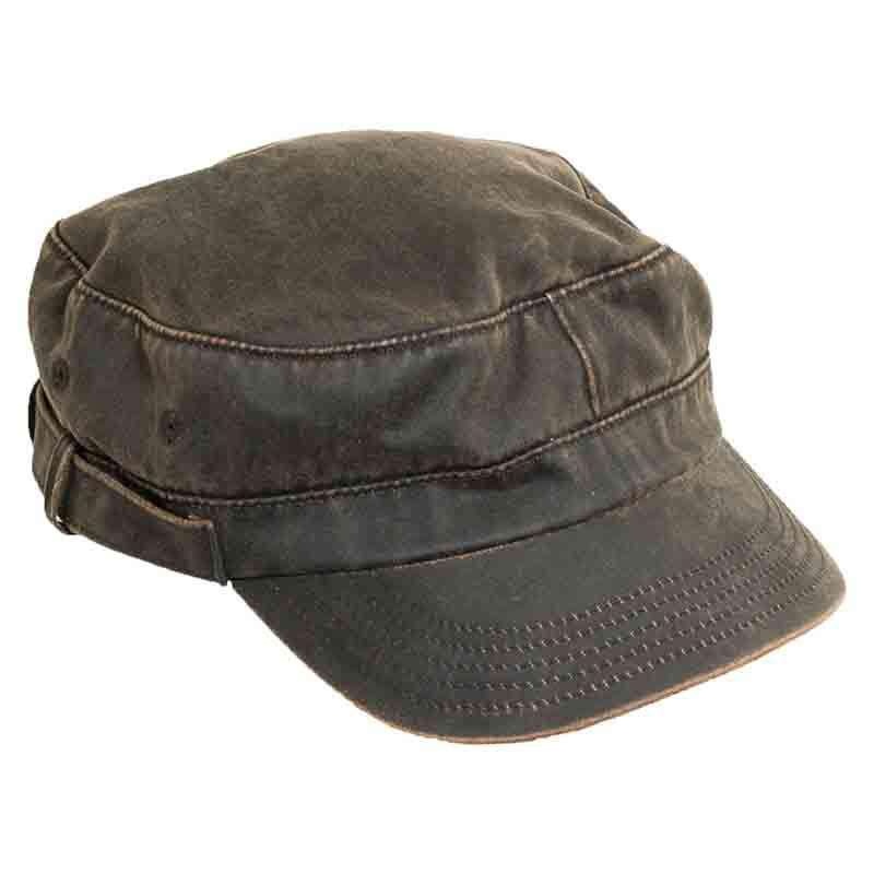 Weathered Cotton Cadet Cap – DPC Outdoor Hat Brown Small/Medium