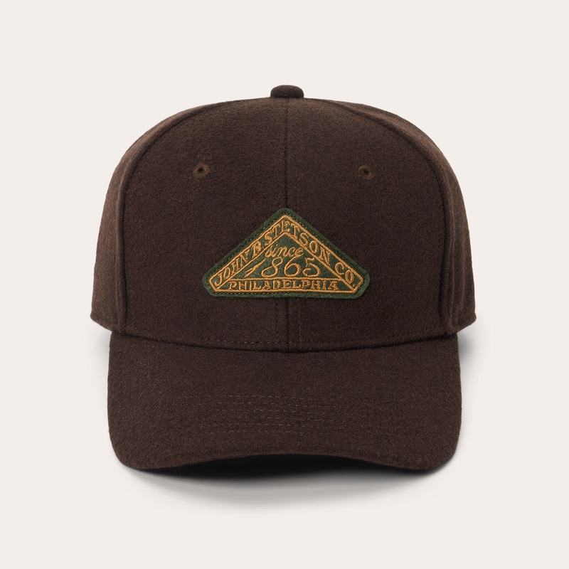 Wool Vintage Logo Patch Baseball Cap Dark Brown O/S