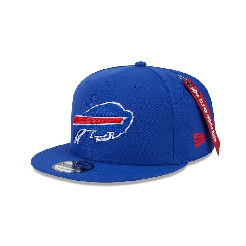Alpha Industries x Buffalo Bills Blue 9FIFTY Snapback Hat One Size