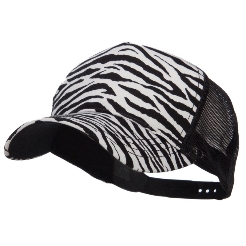 Animal Print Fashion Trucker Cap Brown One Size