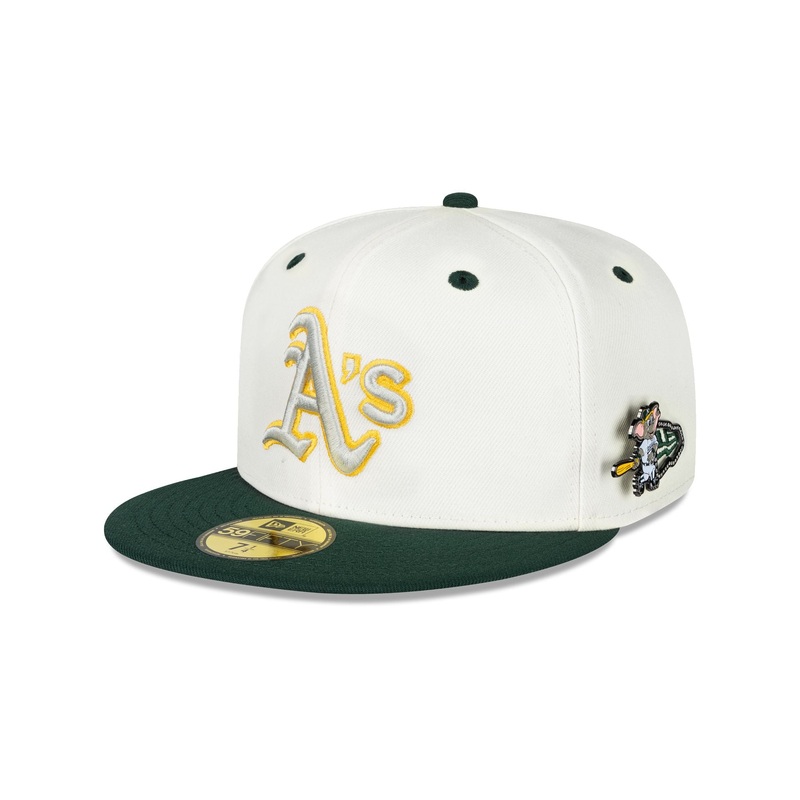 Athletics Mascot Pin 59FIFTY Fitted Hat 7