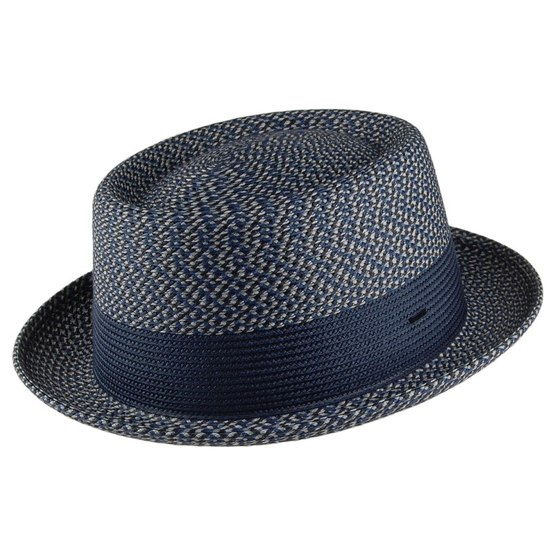 Bailey Hats Telemannes Pork Pie Hat – Navy-Multi S