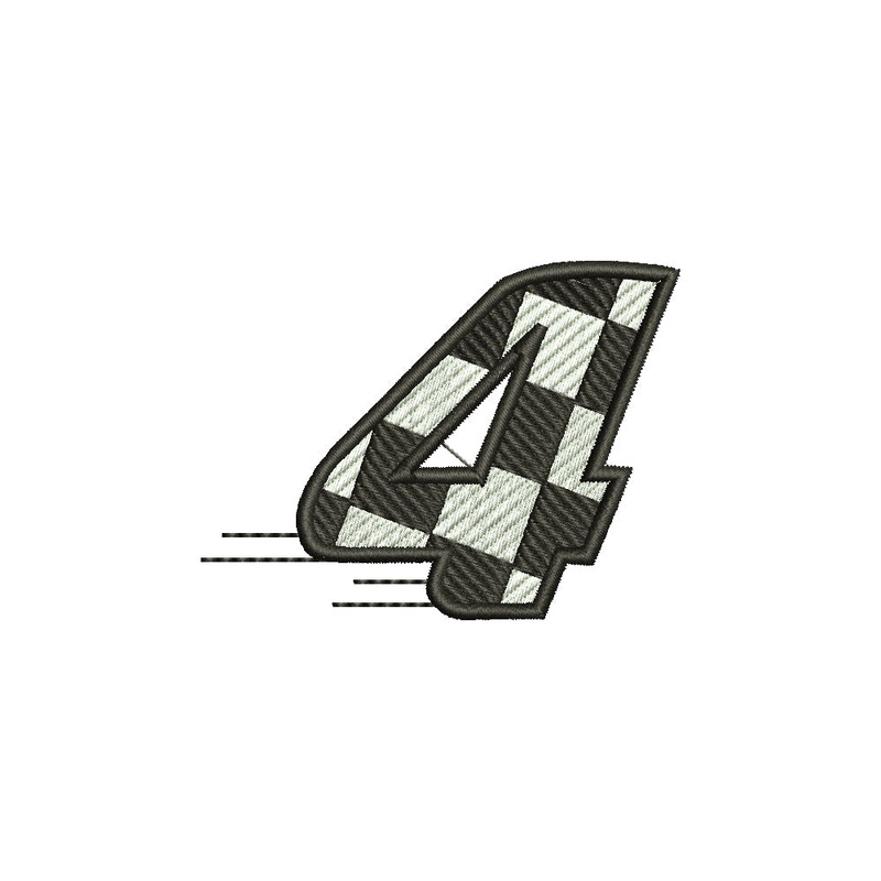 Checkered Flag Numbers – 4 Default Title One Size