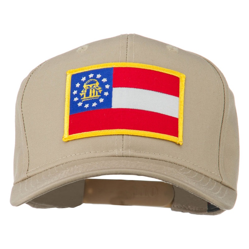 Eastern State Georgia Embroidered Patch Cap Khaki One Size