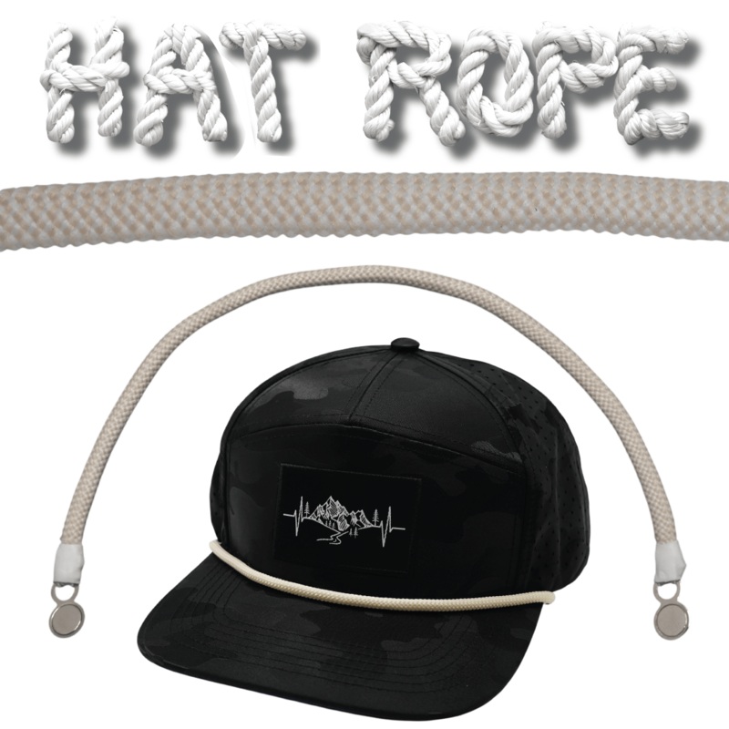 Hat Rope – Cream / White – Waves