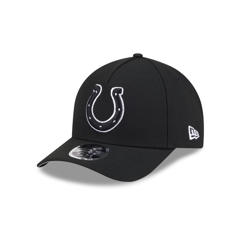 Indianapolis Colts Black & White 9FORTY M-Crown A-Frame Snapback Hat One Size