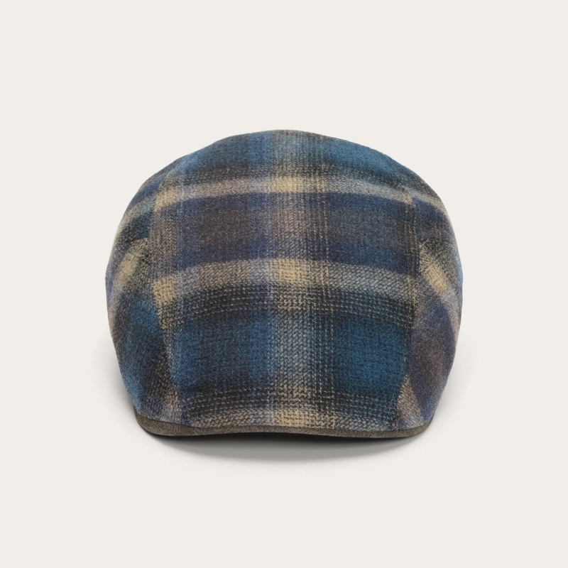 Ivy Virgin Wool Cap Blue Beige Check S