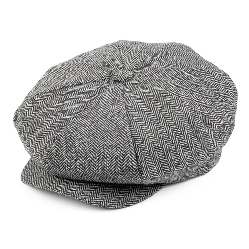 Jaxon & James Herringbone Big Apple Cap – Grey 1-Size