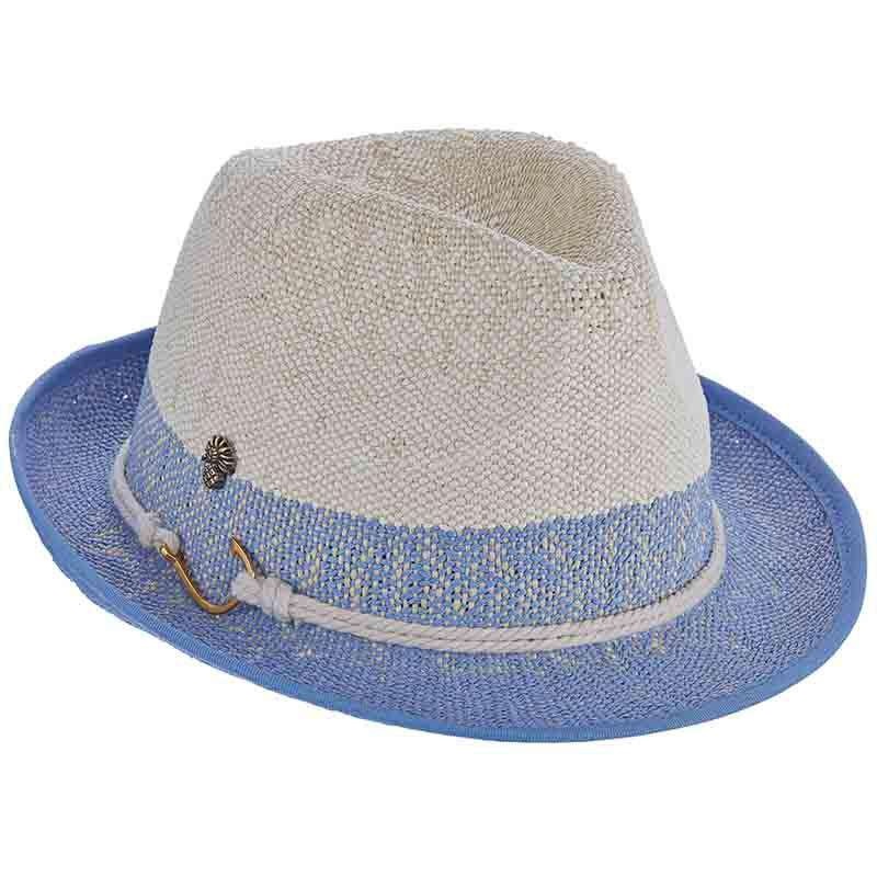 Nautical Bangkok Toyo Fedora Hat – Tommy Bahama Blue Medium