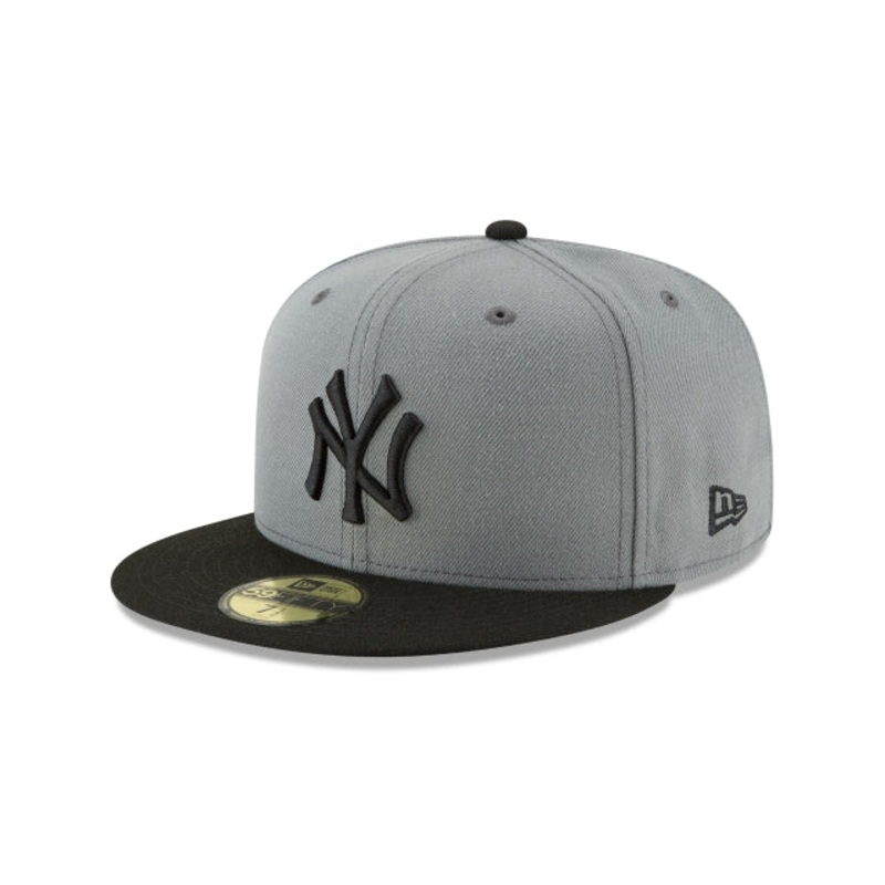 New York Yankees Storm Gray Basic 59FIFTY Fitted Hat 6 7/8