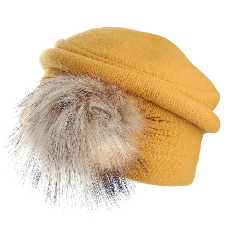 Seeberger Hats Soft Winter Cloche – Mustard 1-Size