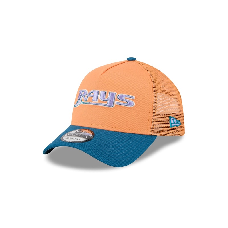 Tampa Bay Rays Orange Glaze 9FORTY A-Frame Trucker Hat One Size