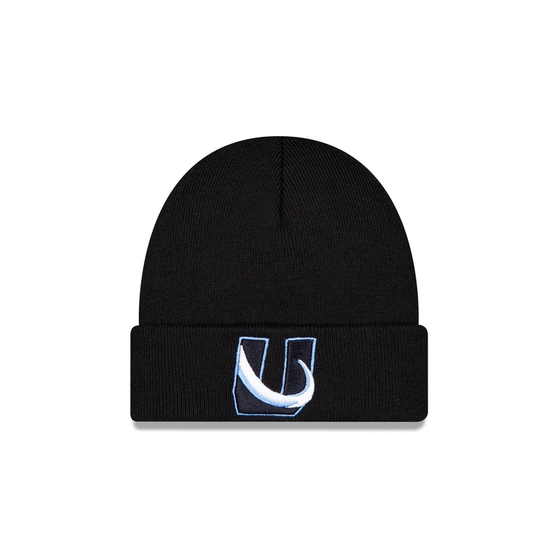 Utah Mammoth Black Logo Cuff Knit Beanie One Size