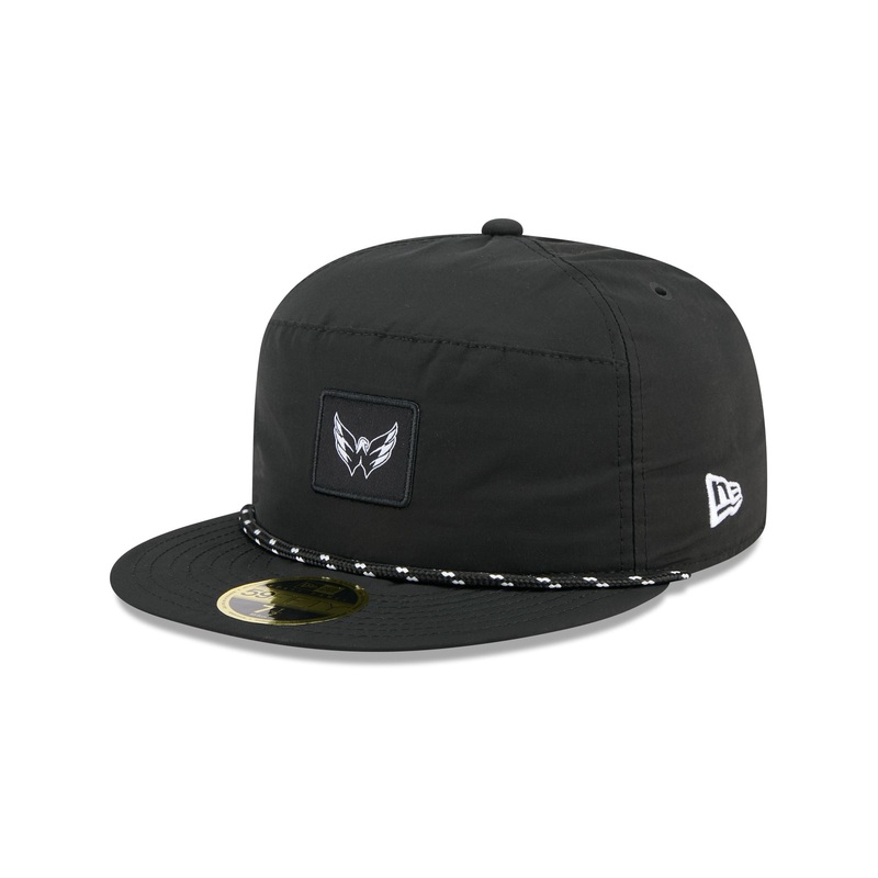 Washington Capitals Black Poly Rope Split Panel 59FIFTY Fitted Hat 7