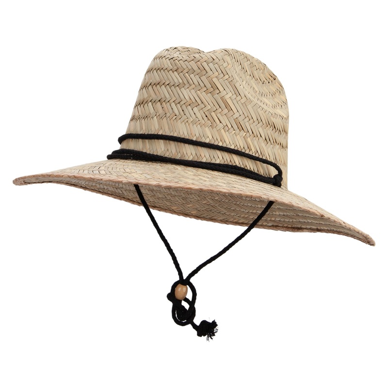 4.5 Inch Brim Lifeguard Straw Hat Natural One Size