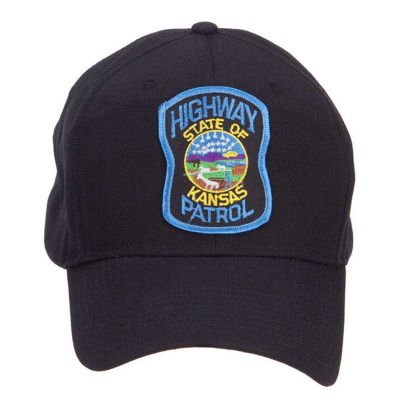 Kansas State Highway Patrol Patched Cap Black One Size
