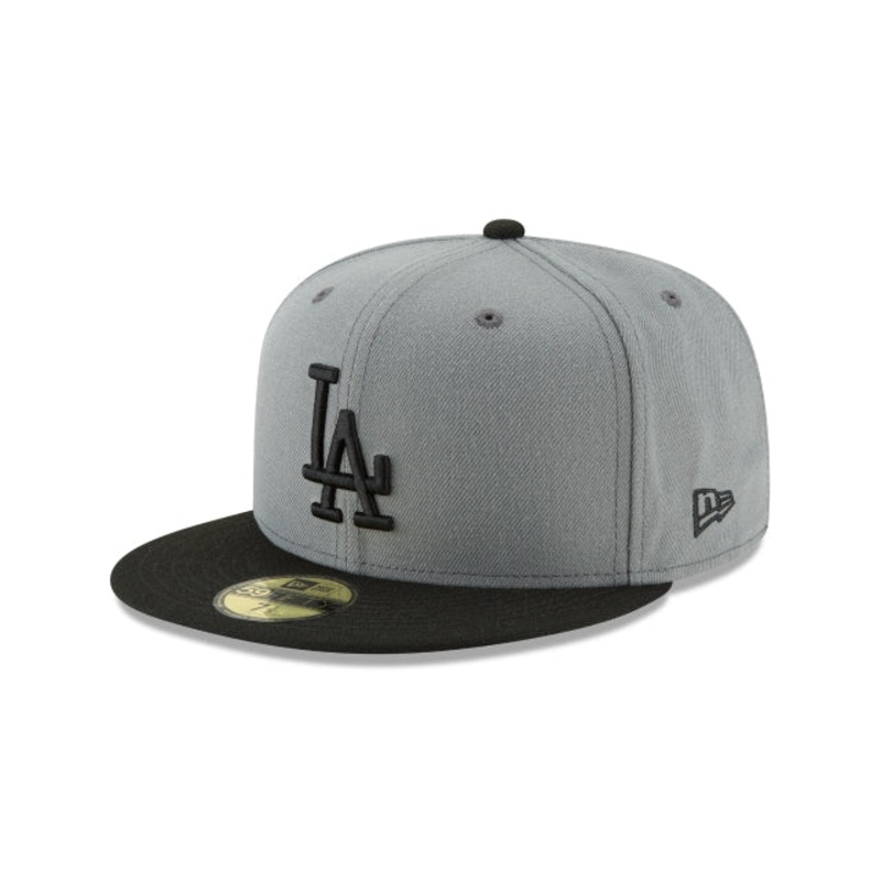 Los Angeles Dodgers Storm Gray Basic 59FIFTY Fitted Hat 6 7/8