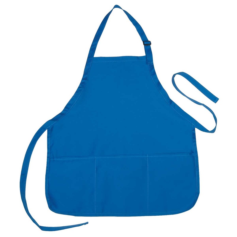 Nissun Poly-Cotton Apron with 3 Pockets APN1243 Black