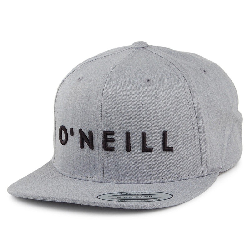 O’Neill Hats Wave Snapback Cap – Grey Chambray Adjustable