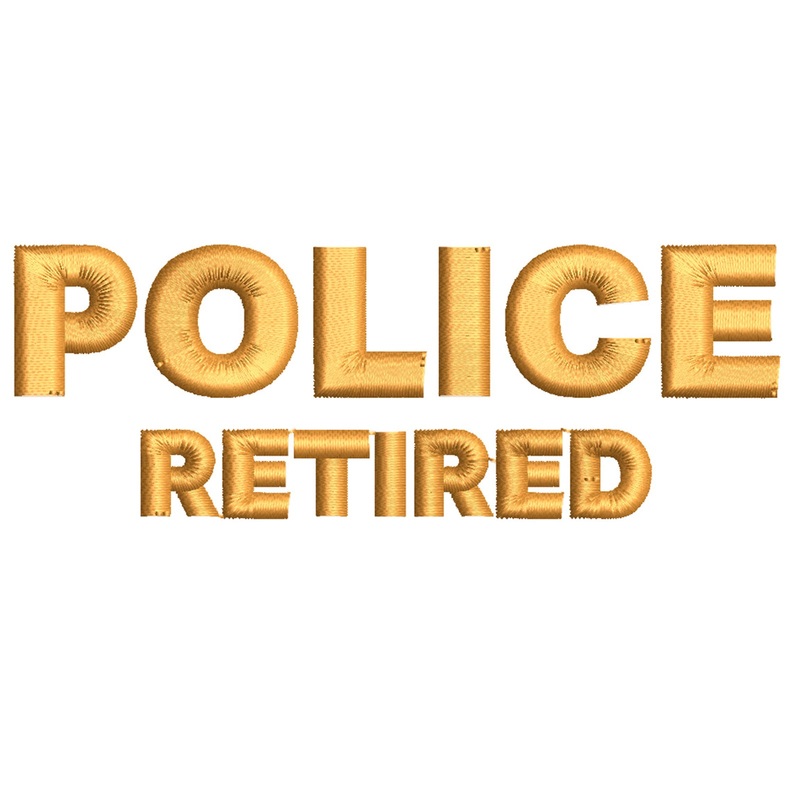 Police Retired Logo Police Retired Logo One Size
