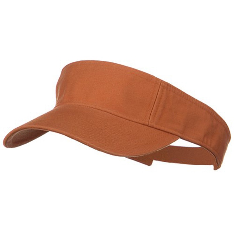 Pro Style Cotton Twill Washed Visor Red One Size