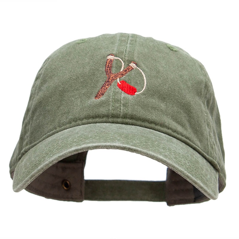 Slingshot Embroidered Washed Pigment Dyed Cap Olive One Size