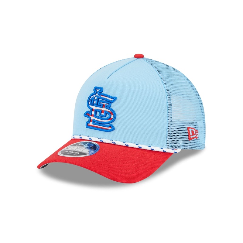 St. Louis Cardinals Independence Day 2025 9FORTY M-Crown A-Frame Trucker Hat One Size
