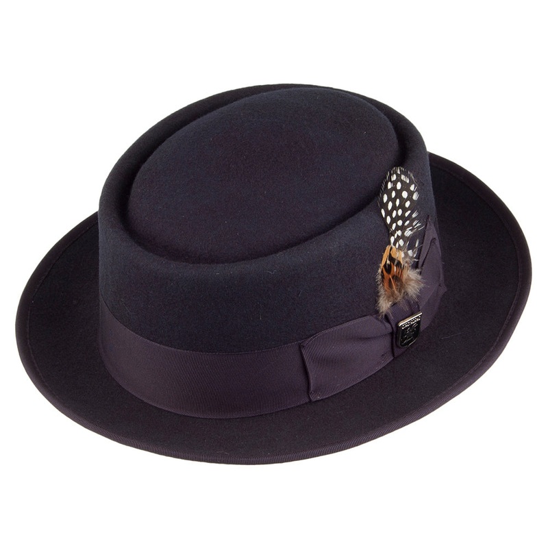 Stacy Adams Wool Felt Pork Pie – Navy S