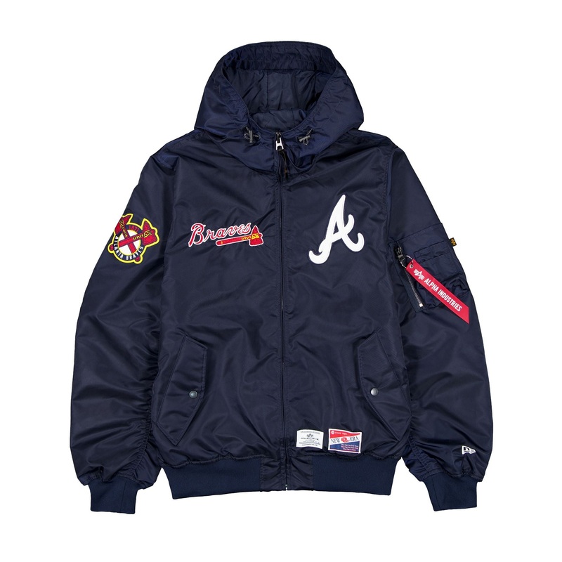 Alpha Industries x Atlanta Braves L-2B Hooded Bomber Jacket S