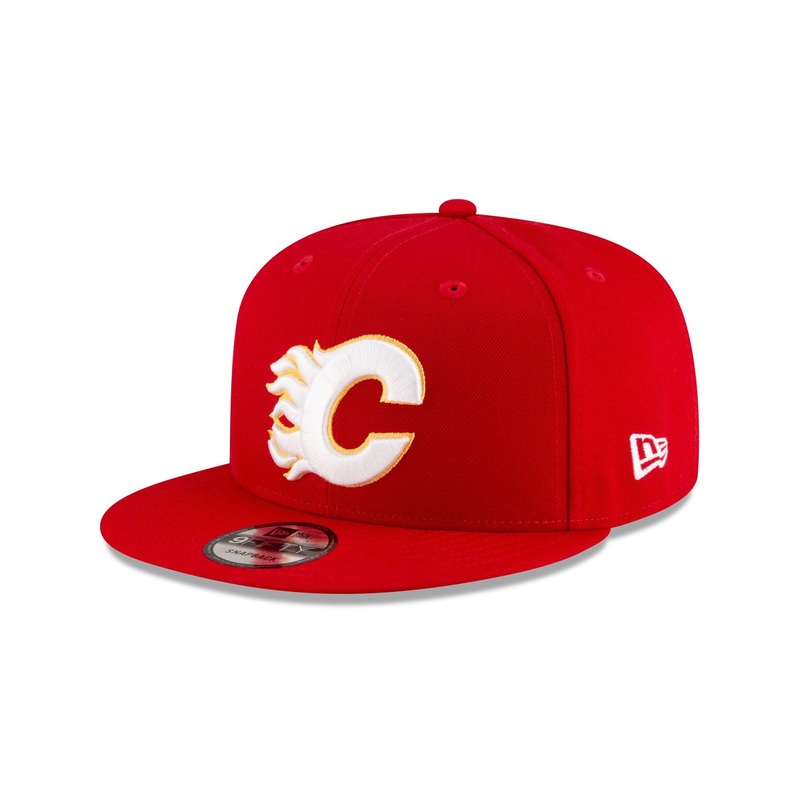 Calgary Flames Red 9FIFTY Snapback Hat One Size