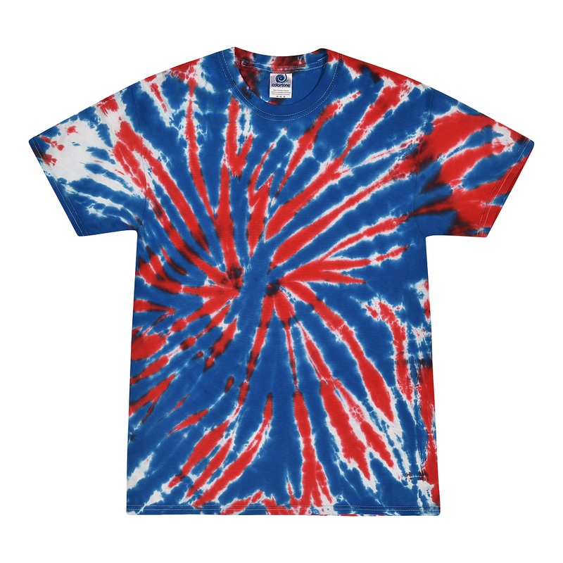 Colortone 1000 Multi-Color Tie-Dyed T-Shirt – Union Jack Union Jack S