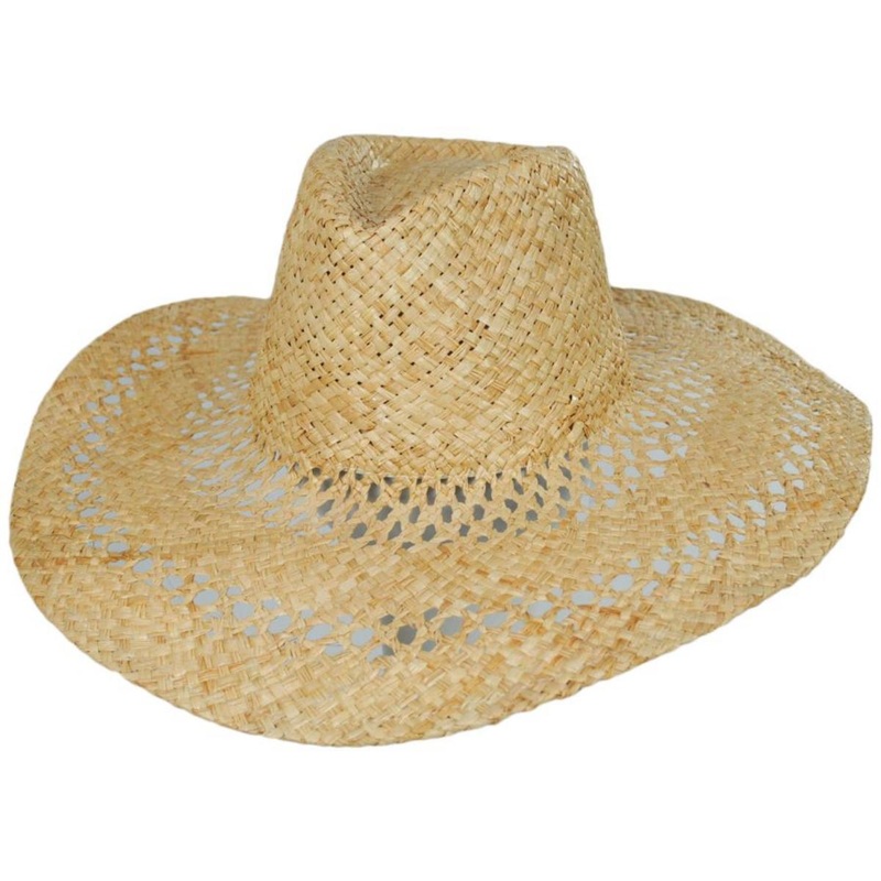 Cool Thru Raffia Straw Fedora Hat NATURAL ONE SIZE FITS MOST
