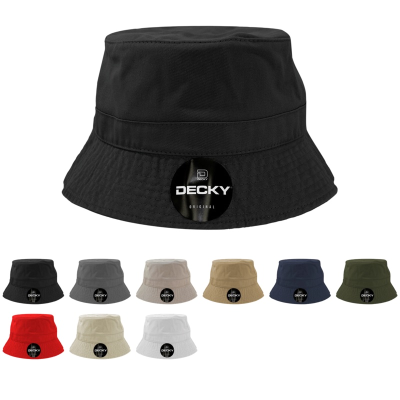 Decky 961 – Relaxed Polo Bucket Hat Black S_M