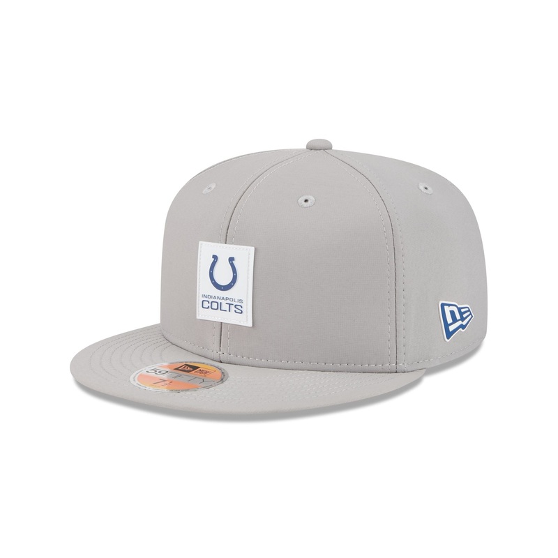 Indianapolis Colts 2025 Sideline Hot Weather Gray 59FIFTY Fitted Hat 7