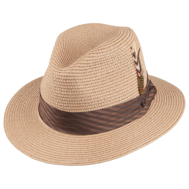 Jaxon & James Toyo Braided Fedora – Cappuccino S