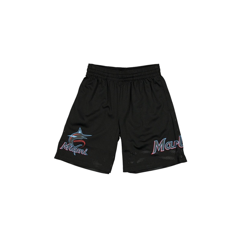 Miami Marlins Mesh Black Shorts S