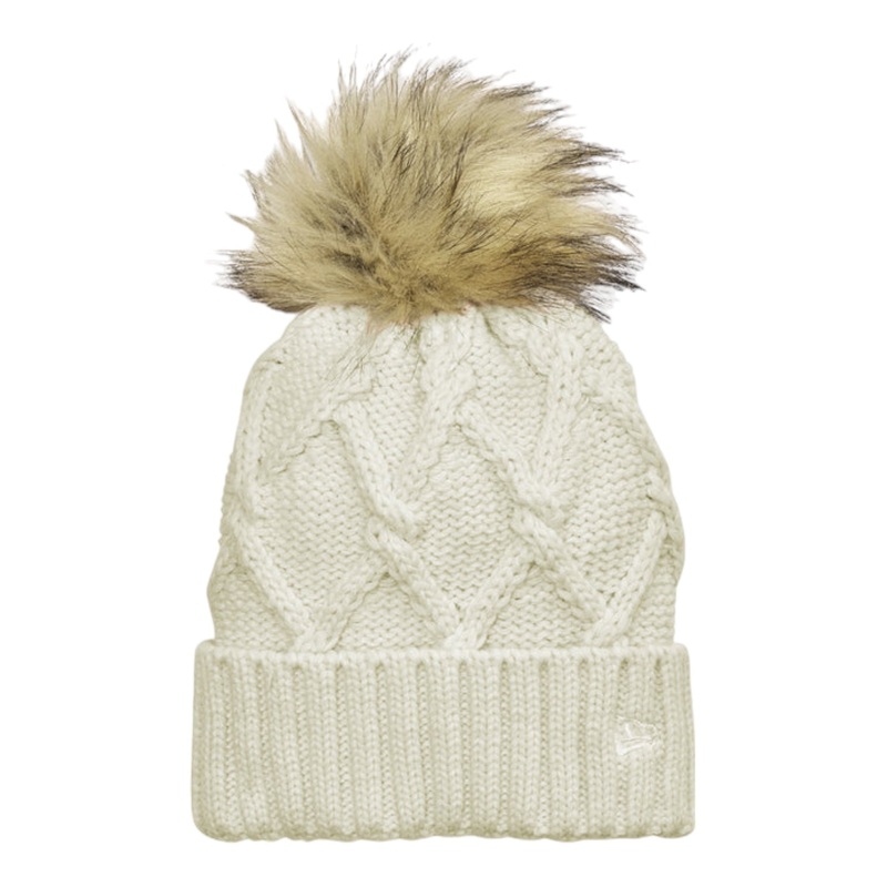 New Era NE911 Faux Fur Pom Beanie Black