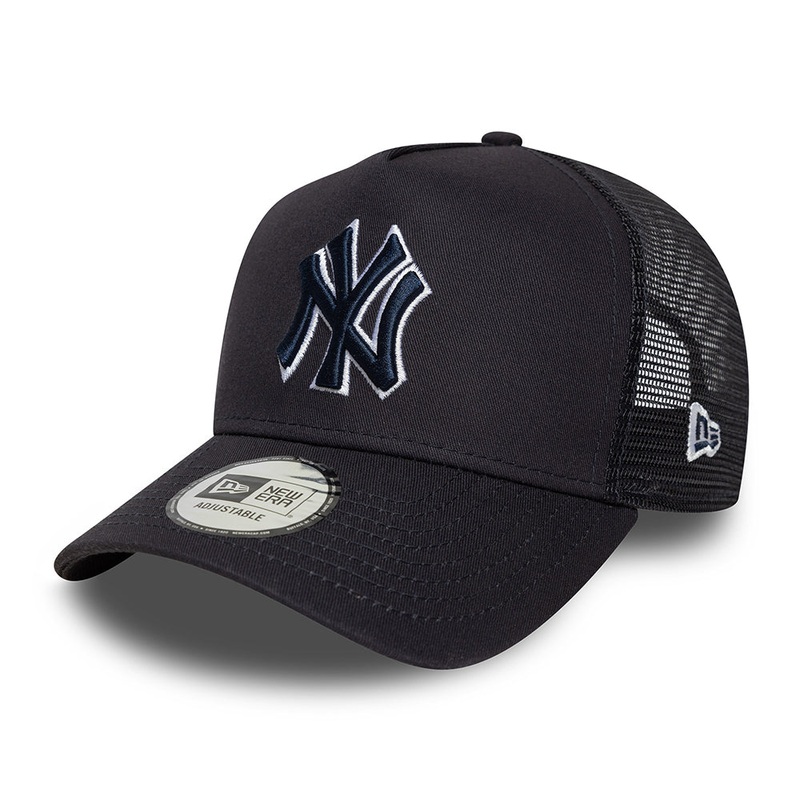New Era New York Yankees A-Frame Trucker Cap – MLB Outline – Navy Blue Adjustable