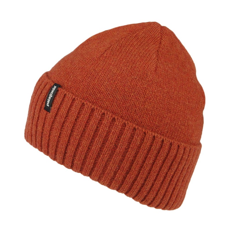Patagonia Hats Brodeo Recycled Wool Beanie Hat – Orange 1-Size