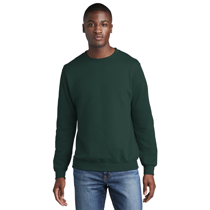 Port & Company PC78 Core Fleece Crewneck Sweatshirt – Dark Green Dark Green S