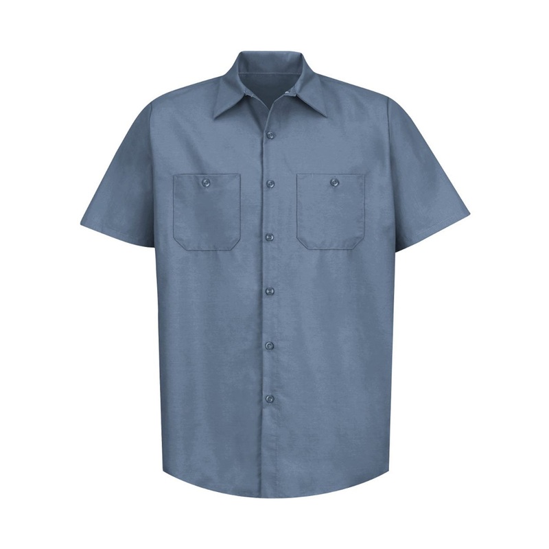 Red Kap SP24 Industrial Short Sleeve Work Shirt – Postman Blue Postman Blue S