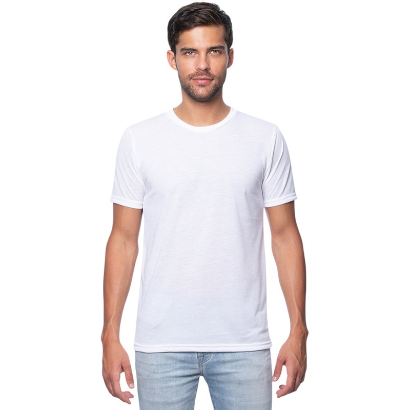 Royal Apparel 26051 Unisex Polyester Sublimation T-Shirt Made in USA White XS