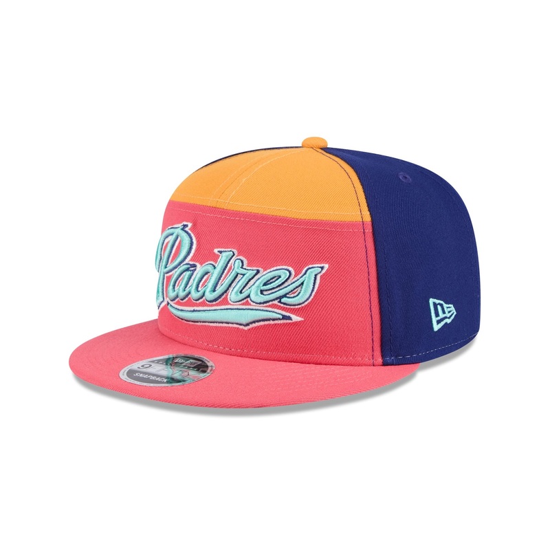 San Diego Padres Coral Split Panel 9FIFTY Snapback Hat One Size